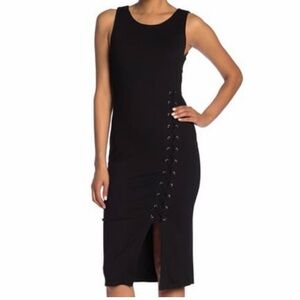 👗Host Pick👗 T Tahari Ponte Midi Dress With Lace Up Detail